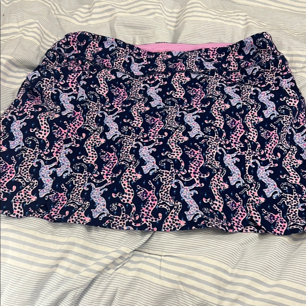 Lilly Pulitzer Luxletic Navy and Pink Skirt